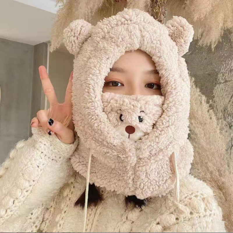 Wholesale Cute Teddy Bear Imitation Cashmere Hats
